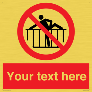 Custom prohibition do not cross barrier